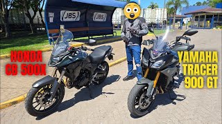 Dono de CB 500X enlouquece com a TRACER 900 GT escape full e remap  cb500x tracer900gt [upl. by Stover]