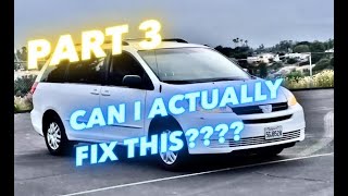 2004 Toyota Sienna Head Gasket Replacement Part 3 Removing The Belts and Timing Covers [upl. by Etterb]