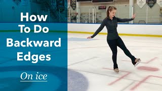 How to do Backward Edges on Ice  Learn To Figure Skate [upl. by Aiak]