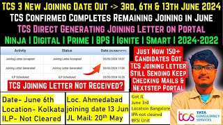 TCS 40000 Remaining Freshers Onboarding Started TCS 3 New Joining Dates Out 1st 8th amp 15th Feb24 [upl. by Ahsatsan278]