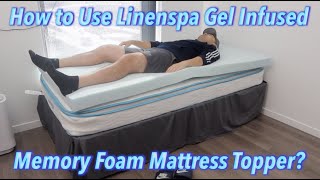 How to Use Linenspa Gel Infused Memory Foam Mattress Topper [upl. by Anifares]