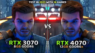 RTX 3070 vs RTX 4070  Test In 2023🔥  How Big Is The Difference  16 Games Tested at 1440P [upl. by Olodort]