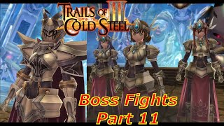 Boss Fights 11 General Bardias Urkganon Stahlritter amp Arianrhod Trails of Cold Steel 3 Hard [upl. by Akiraa438]