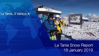 La Tania Snow Report lataniacouk 18 Jan 2019 [upl. by Annawyt]