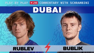 RUBLEV vs BUBLIK I SEMIFINAL ATP DUBAI 2024 Free Live Stream Tennis play by play commentary today [upl. by Novia]