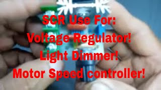 SCR 220vac Voltage regulator MOTOR SPEED ampLight control [upl. by Mathis]