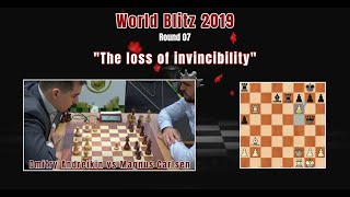 Dmitry Andreikin vs Magnus Carlsen  World Blitz 2019  Round 07 [upl. by Harrak115]