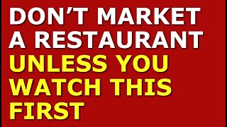 How to Market a Restaurant Marketing Strategies for a Restaurant [upl. by Ahern]