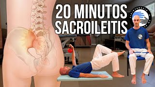 🦴 Rutina de ejercicios para la sacroileitis de 20 minutos HAZLOS CONMIGO [upl. by Barra]