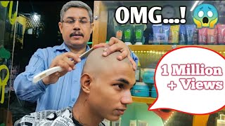 Headshave  How to Dandruff HeadShave in Hindi Dandruff Removal HeadshaveStraight Razor Headshave [upl. by Ewan985]