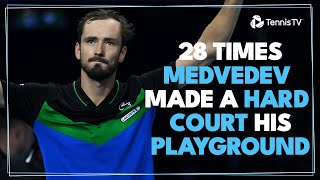 28 Times Daniil Medvedev Made A Hard Court His Playground [upl. by Attennyl23]