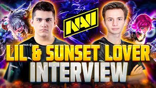 NAVI Lil и Sunset Lover  Первое Интервью NAVI MOBILE LEGENDS [upl. by Acirrej]