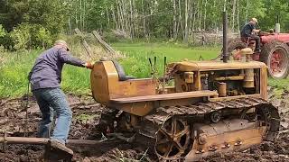 Discing Low Ground with the quotSwamp Angelquot  Caterpillar D2 5J1113 Field Work Day [upl. by Yarrum]