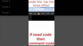 underline nav link hover effect  html  css  JavaScript animation coding css coding shorts [upl. by Chloris272]