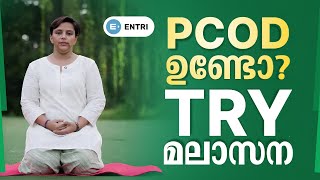 PCOD ഉണ്ടോ  TRY THIS മലാസന yoga workout pcod motivation yogateacher yogamalayalam [upl. by Akiemaj]