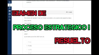 PROCESO ESTRATÉGICO 1  RESPUESTAS EXAMEN [upl. by Normalie]