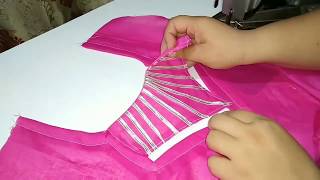 Very Graceful party Wear neck design Cutting and Stitching in Hindi Simple Method [upl. by Maure]