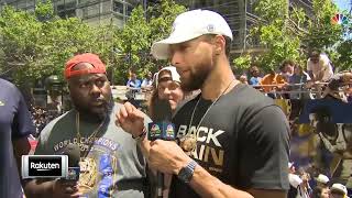 Stephen Curry Interview  2022 NBA Championship Parade [upl. by Georgi]