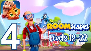 Roomscapes Gameplay Walkthrough Part 4  Kitchen Levels 1822 iOS Android [upl. by Ayerim]