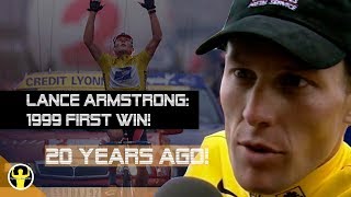 Early days Lance Armstrong  First Tour win 1999  20 years ago [upl. by Nylyoj]