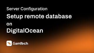 Setup remote database on DigitalOcean [upl. by Godden633]