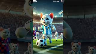 Cat football playing shorts ai [upl. by Helban568]