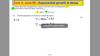 Core 3 Past Paper Questions  Exponential growth  decay [upl. by Rastus]