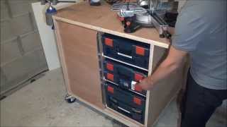 Etabli  Desserte économique pour coffrets LBoxx │Low cost LBoxx storage workshop  workbench [upl. by Nared]