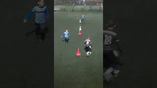 Warm up passing drill U10 U9 exercise de échauffement passe et suit training football [upl. by Nylzor]