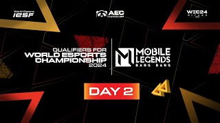 MLBB  GROUP STAGE  IESF ASIA REGIONAL QUALIFIERS 2024  DAY 2 [upl. by Inattirb92]