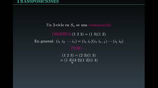 Grupos Finitos 02 Signo de una permutación [upl. by Birck]