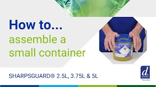 How to assemble a small SHARPSGUARD® container blue [upl. by Mikiso]