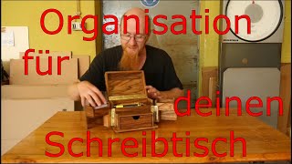 Schreibtisch Organizer aus Zebrano im Stil einer Alten Reiseapotheke Ordnung auf dem Schreibtisch [upl. by Huskey680]