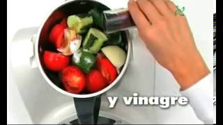 Receta Thermomix TM 31 gazpacho andaluz mp4 [upl. by Enetsirk]