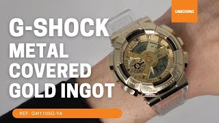 Unboxing 2021 GShock Metal Covered Gold Ingot GM110SG9A [upl. by Ymmas]