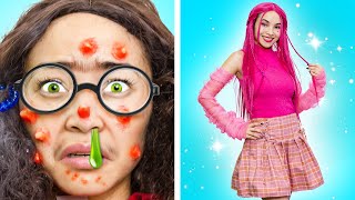 From Nerd to Popular Extreme Makeover  Amazing Beauty Hacks amp Funny Situations by Crafty Hacks [upl. by Butte]