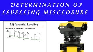 Determination of Levelling Misclosure  Levelling Computation 2022 [upl. by Kerril]