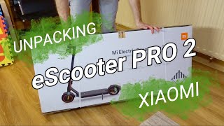 Xiaomi Mi Electric Scooter Pro 2  Unpacking quick review assembly  invitation to my future vlog [upl. by Chute]