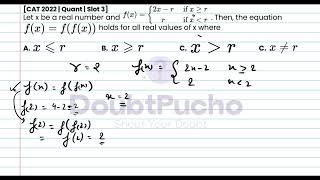 CAT 2024  CAT 2022 Quant Slot 3  Q6 Video Solution  doubtpucho [upl. by Deny]