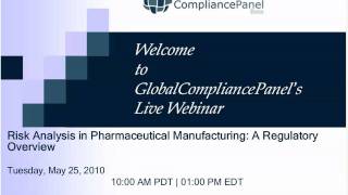 Risk Analysis in Pharmaceutical Manufacturing A Regulatory Overviewmp4 [upl. by Ecirpac]