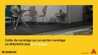 Comment coller du carrelage sur un ancien carrelage en mauvais état 4 étapes [upl. by Odlonra]