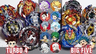 TURBO 4 VS NEW BIG 5  Team Battle  Beyblade Burst ChoZTurbo Marathon Battle [upl. by Jolyn782]