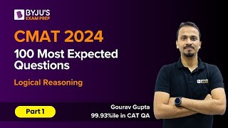 CMAT 2024 100 Most Expected CMAT Questions  Logical Reasoning  Part  1  cmat2024exam [upl. by Laeria]