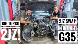 HOW TO 1JZ 2JZ SWAP A NISSAN 350Z 370Z and INFINITI G35 G37 [upl. by Elleivad]