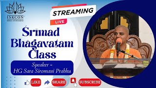 Srimad Bhagavatam Class  SB 4305051  HG Sara Siromani Prabhu 1102024 ISKCON Abids Hyderabad [upl. by Tnayrb]