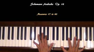 Schumann Arabeske Op18 Piano Tutorial Part 1 [upl. by Shanon]