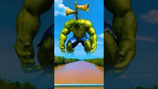 hulk spiderman optimus prime fight with siren head hulks team to avenge captain americashorts [upl. by Antipus505]