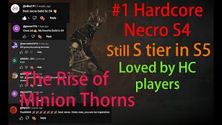 Best S4 Hardcore Necromancer build going into S5  From Niche to Mainstream  Thorns Necro deep dive [upl. by Assira8]