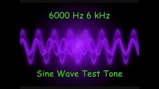 6000 Hz 6 kHz Sine Wave Test Tone  5 Minutes [upl. by Heti]