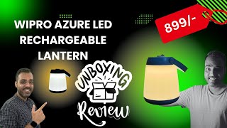 Wipro Azure LED Rechargeable Lantern  Unboxing and First impression wipro [upl. by Hartley876]